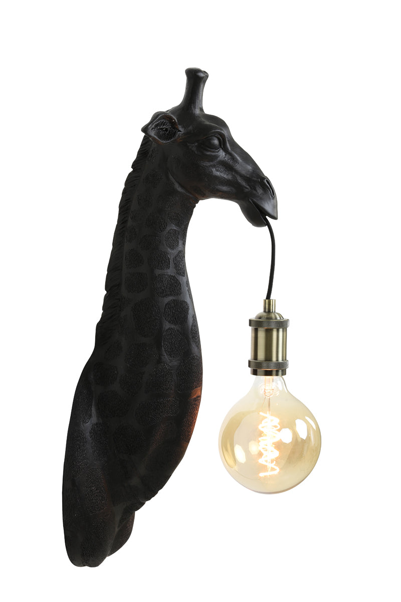 Wandlampe Giraffe - Schwarz - 20,5x19x61 cm