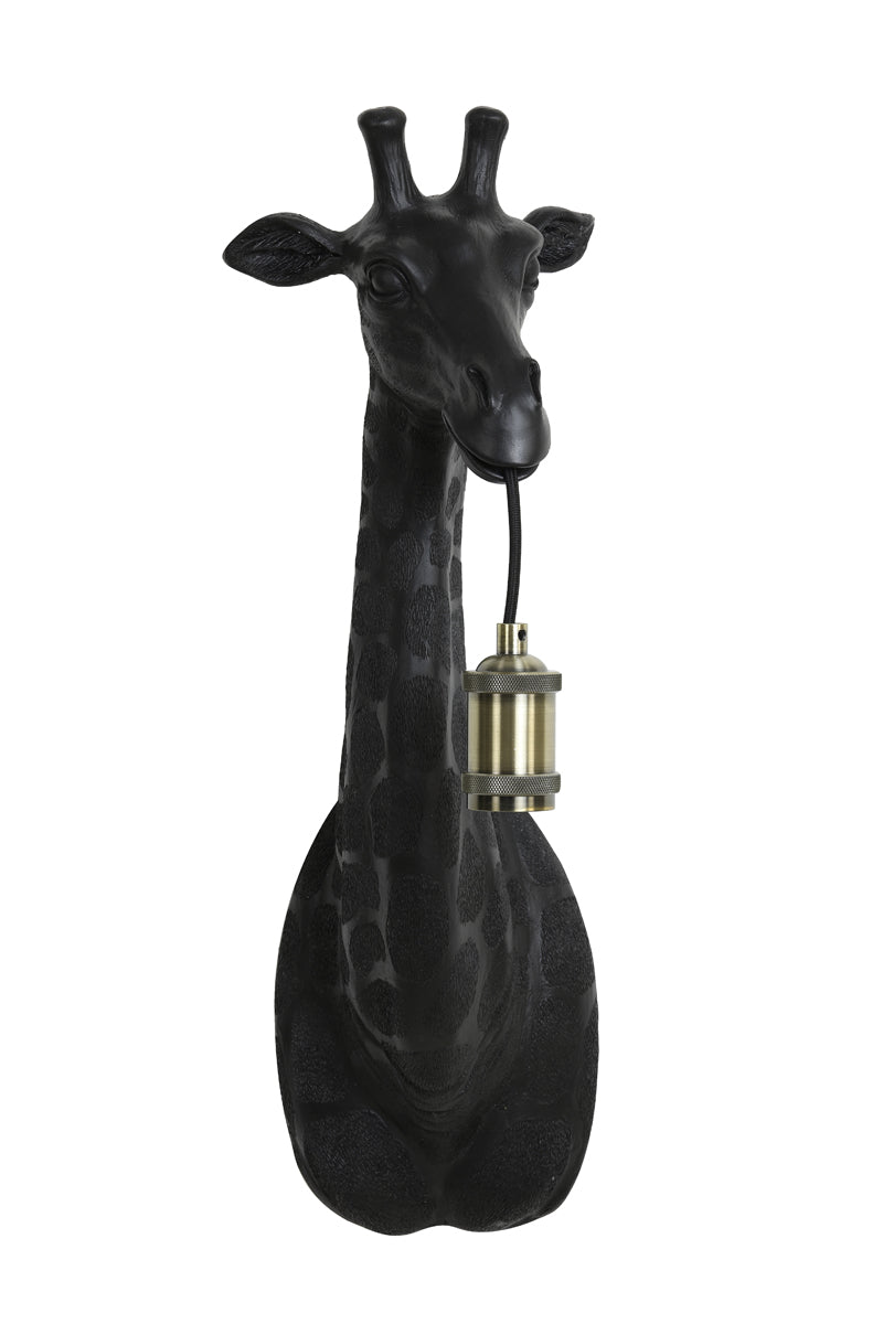 Wandlampe Giraffe - Schwarz - 20,5x19x61 cm