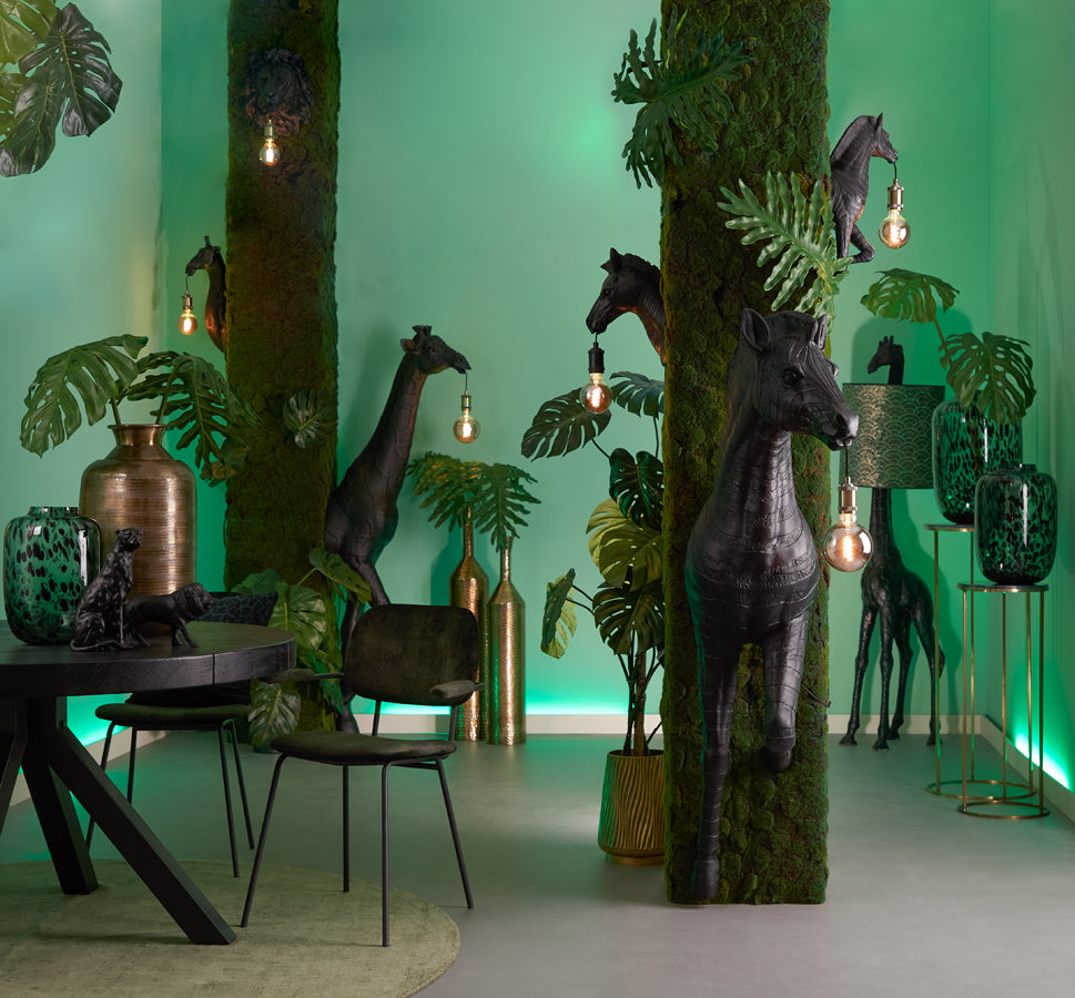 Wandlampe Giraffe - Schwarz - 20,5x19x61 cm