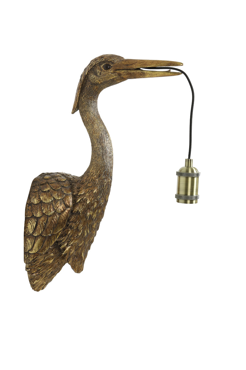 Wandlampe Crane - Antik Bronze - 29,5x16x48 cm