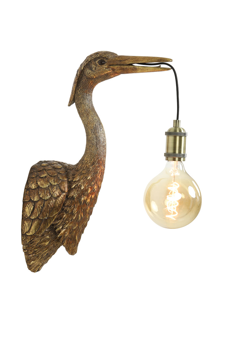 Wandlampe Crane - Antik Bronze - 29,5x16x48 cm