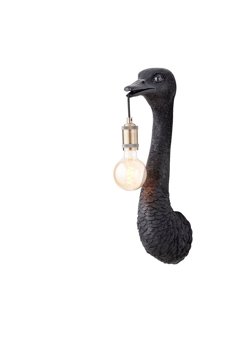 Wandlampe Strauß - Schwarz - 18x15,5x57,5 cm