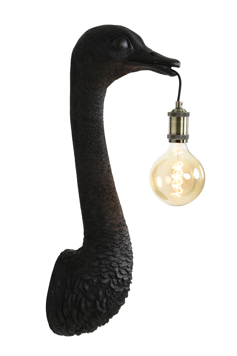 Wandlampe Strauß - Schwarz - 18x15,5x57,5 cm