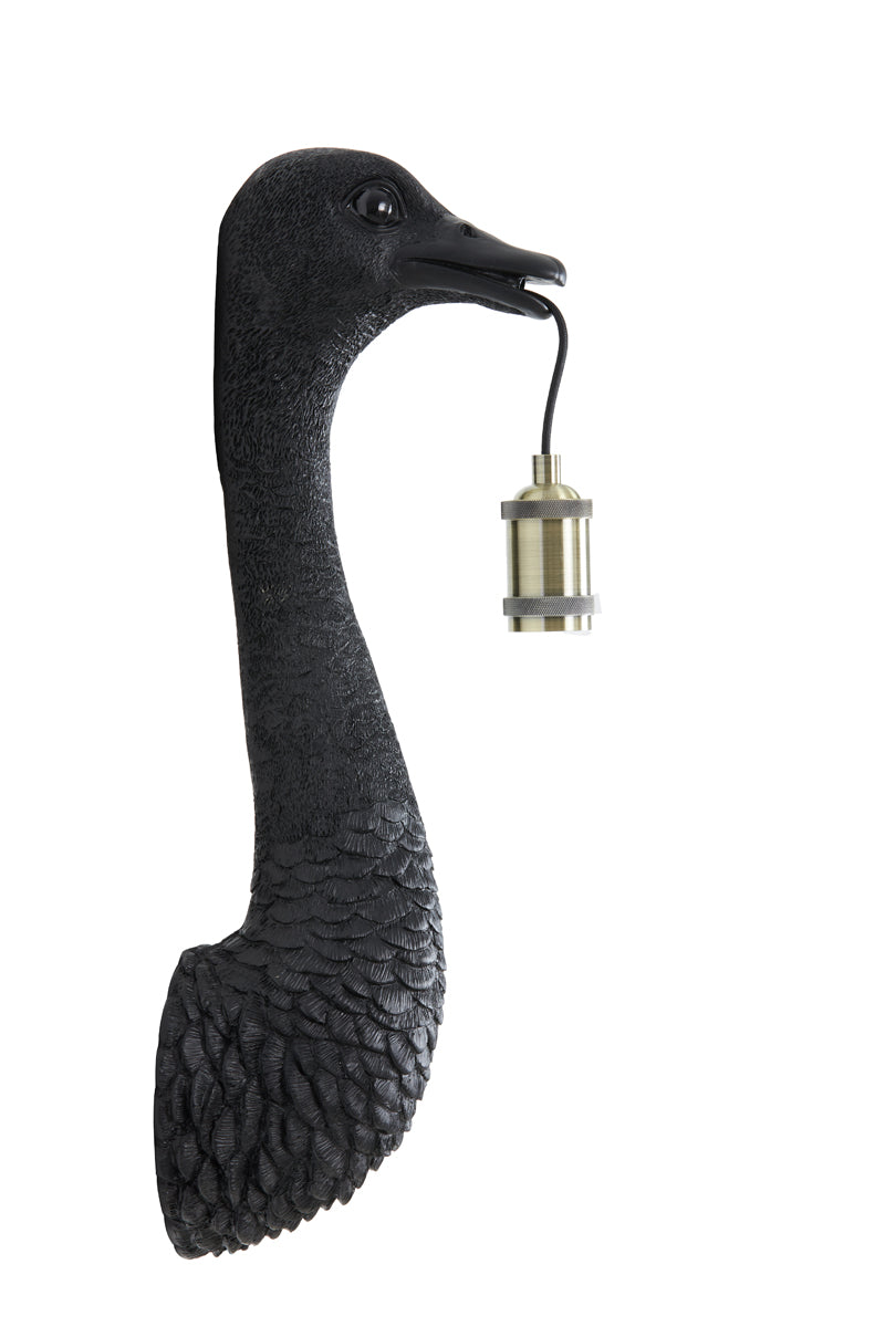Wandlampe Strauß - Schwarz - 18x15,5x57,5 cm
