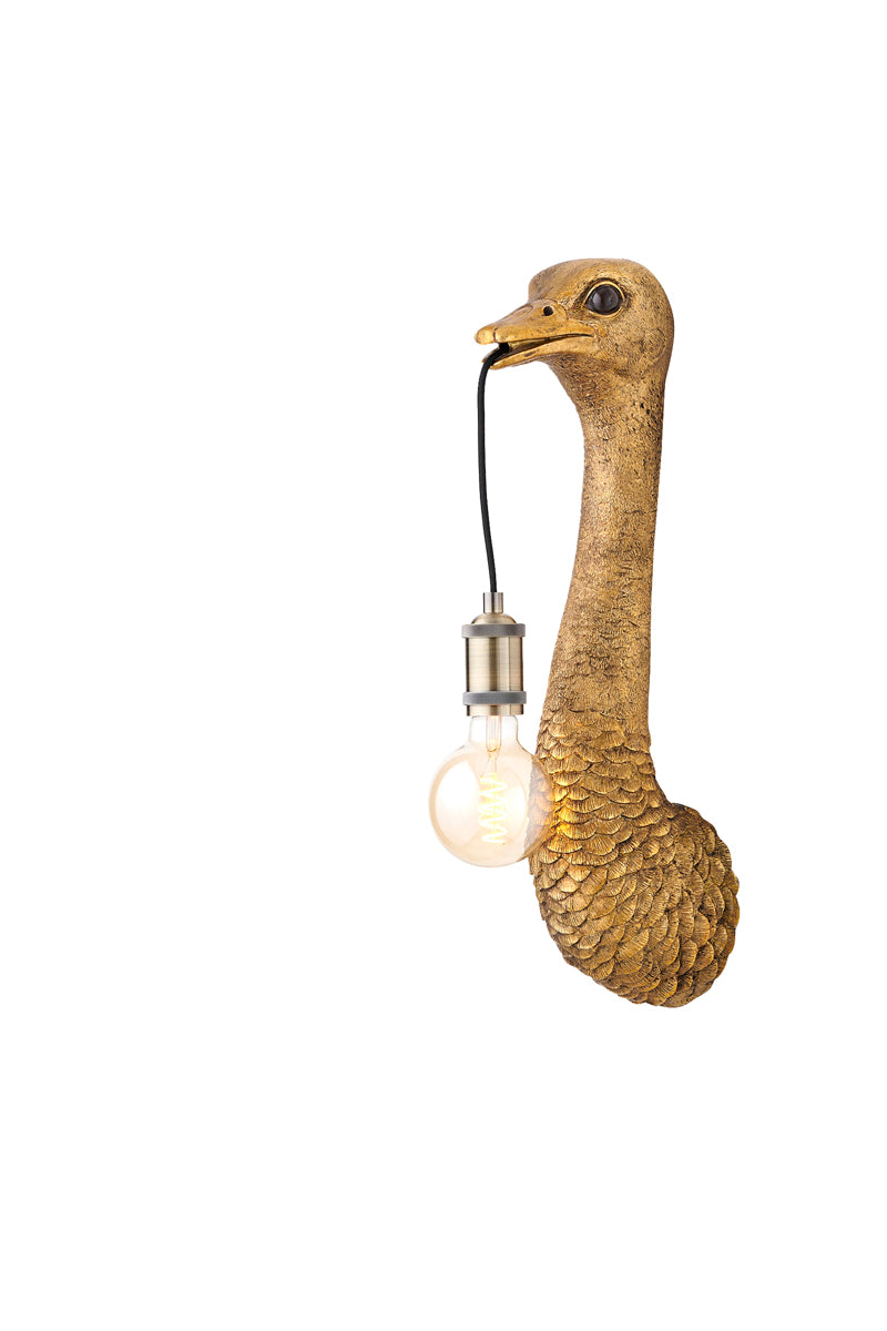 Wandlampe Strauß - Antik Bronze - 18x15,5x57,5 cm