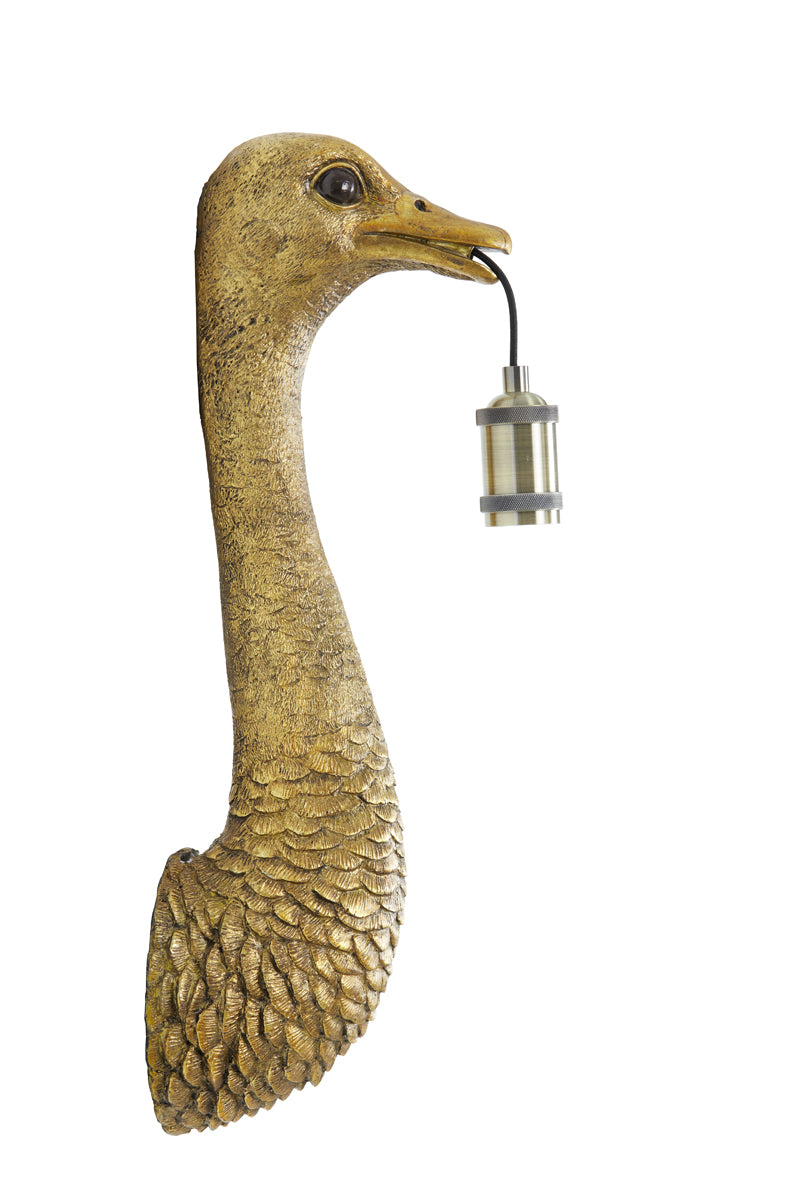 Wandlampe Strauß - Antik Bronze - 18x15,5x57,5 cm