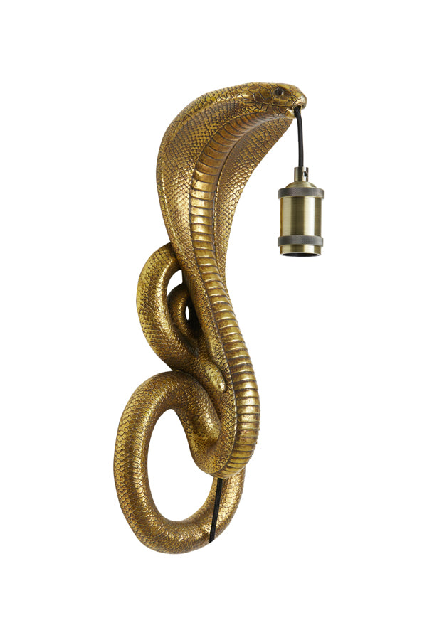 Wandlampe 18,5x18x52 cm SNAKE antikes Bronze