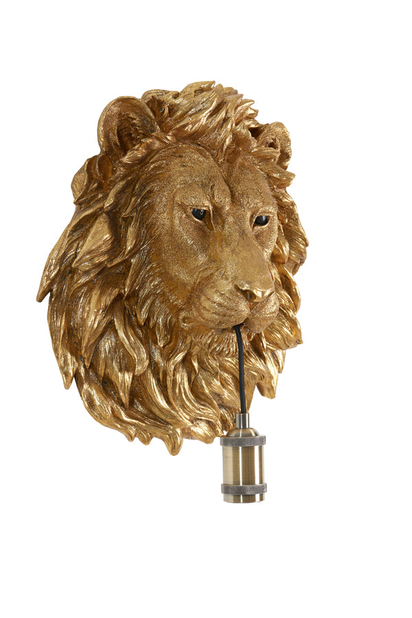 Wandlampe Löwe - Bronze - 33,5x19x40,5cm