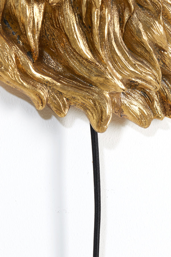 Wandlampe Löwe - Bronze - 33,5x19x40,5cm