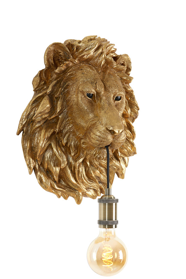 Wandlampe Löwe - Bronze - 33,5x19x40,5cm