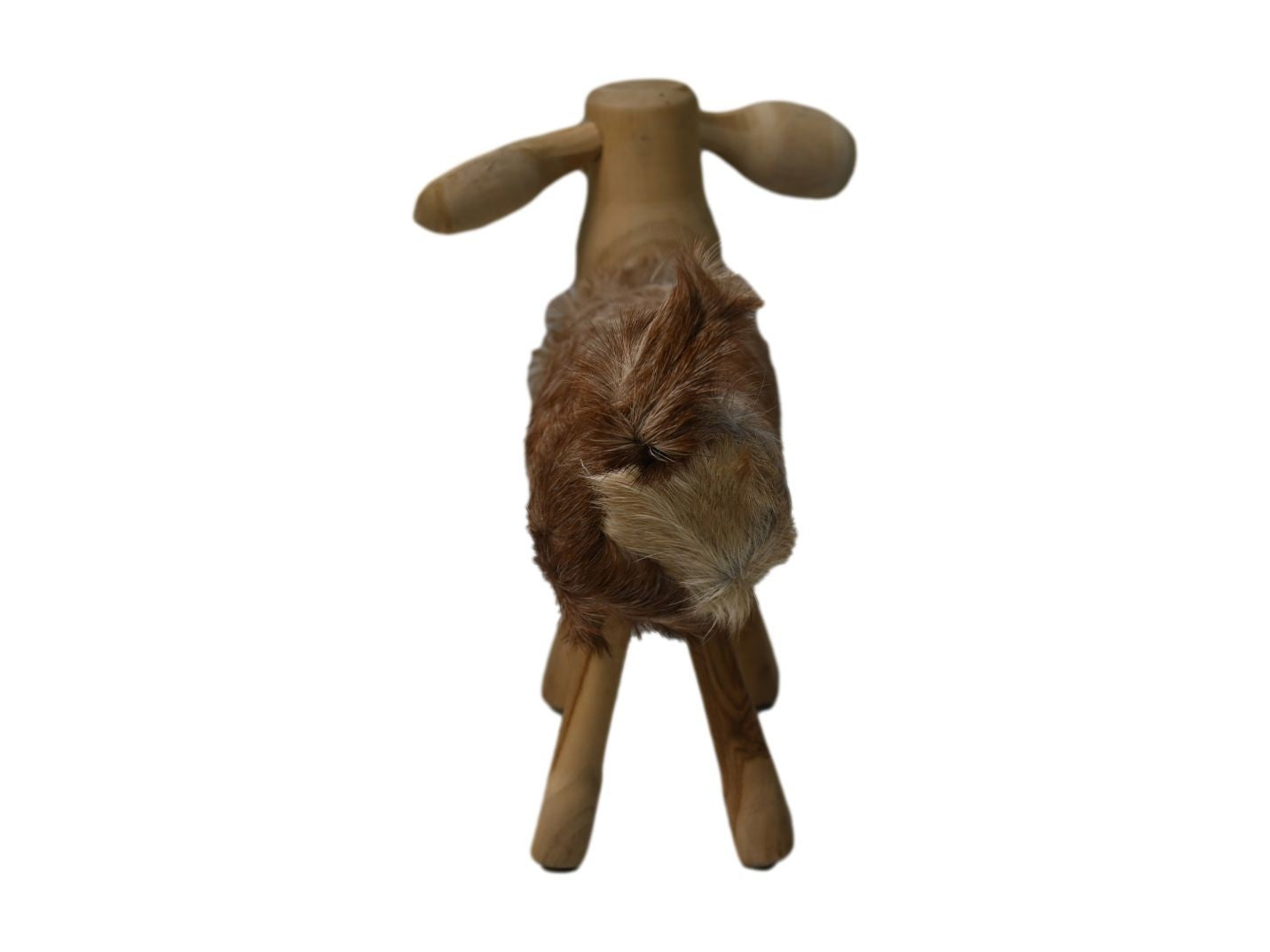 HSM Collection-Schaap Shawn Klein-32x14x32-Sortiert/Natur- Ziegenhaut/Teak