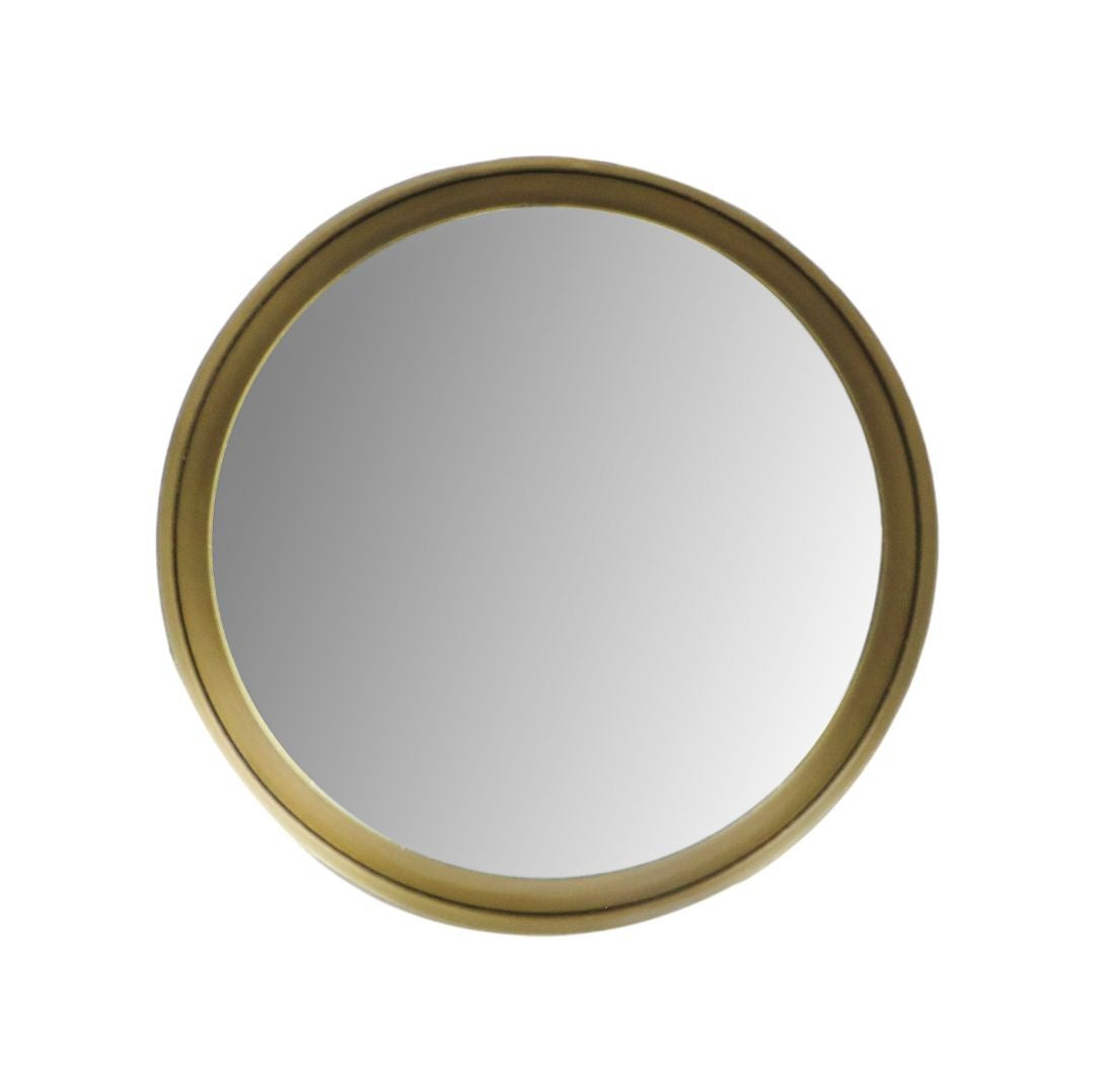HSM Kollektion - Runder Spiegel - 30x3x30 - Gold - Metall