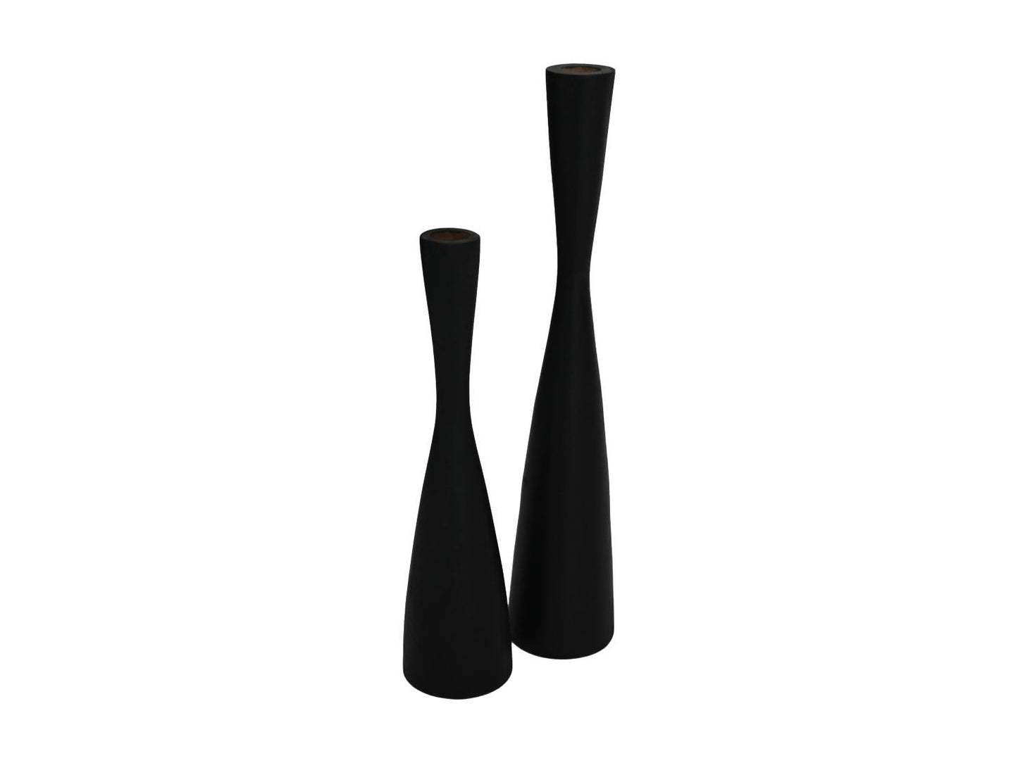 HSM Collection-Kerzenhalter S/2-ø8X32/ø8X42-Schwarz-Teak