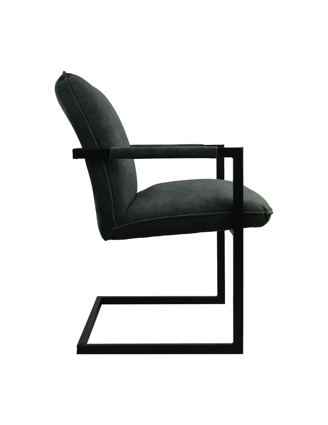 HSM Collection-Esszimmerstuhl Boston S/2-56x68x89-Hellgrün/Schwarz-Stoff/Metall