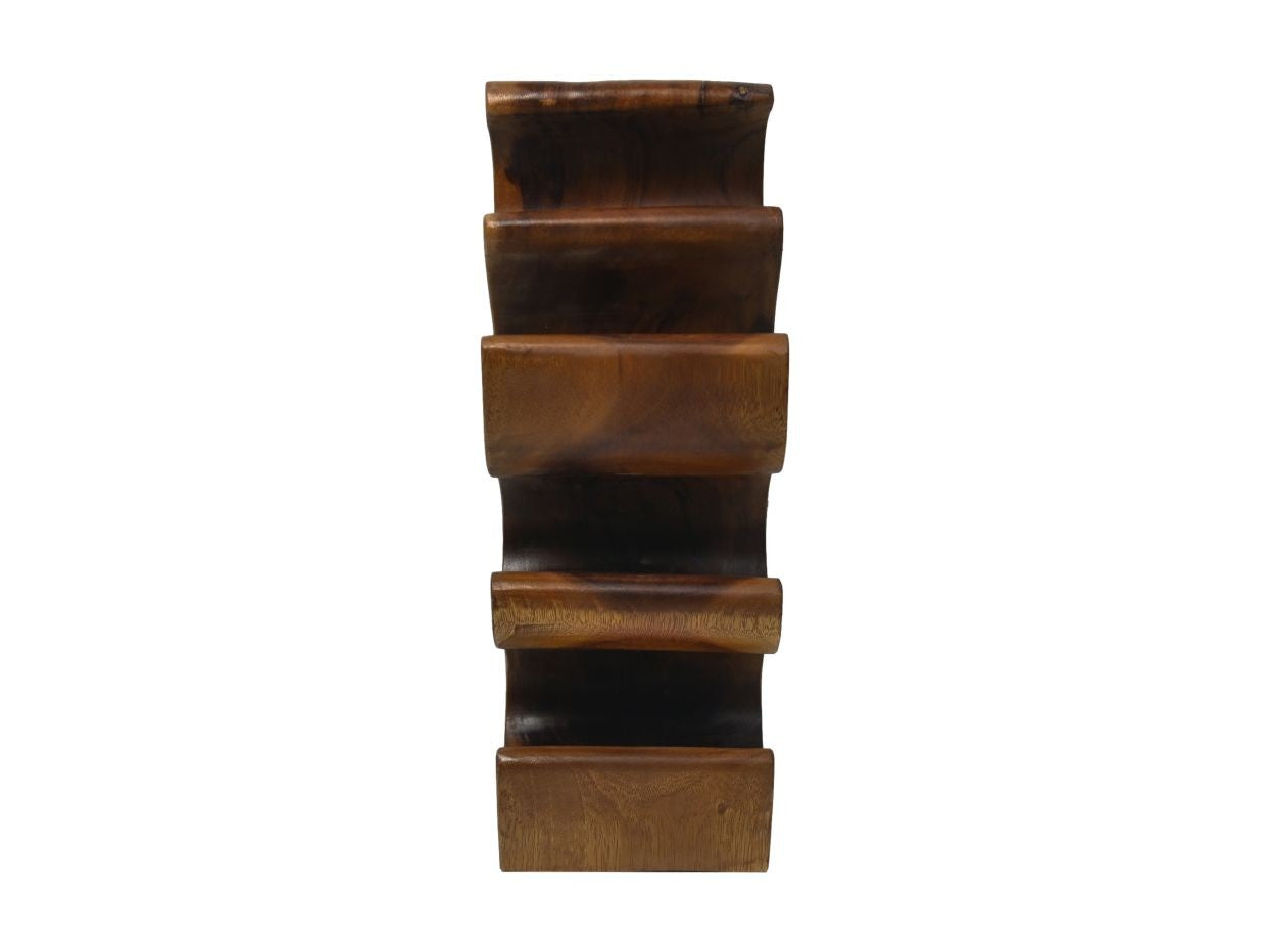 HSM Collection-Stand Weinregal Vins 6 Flaschen-27x18x50-Braun-Munggur