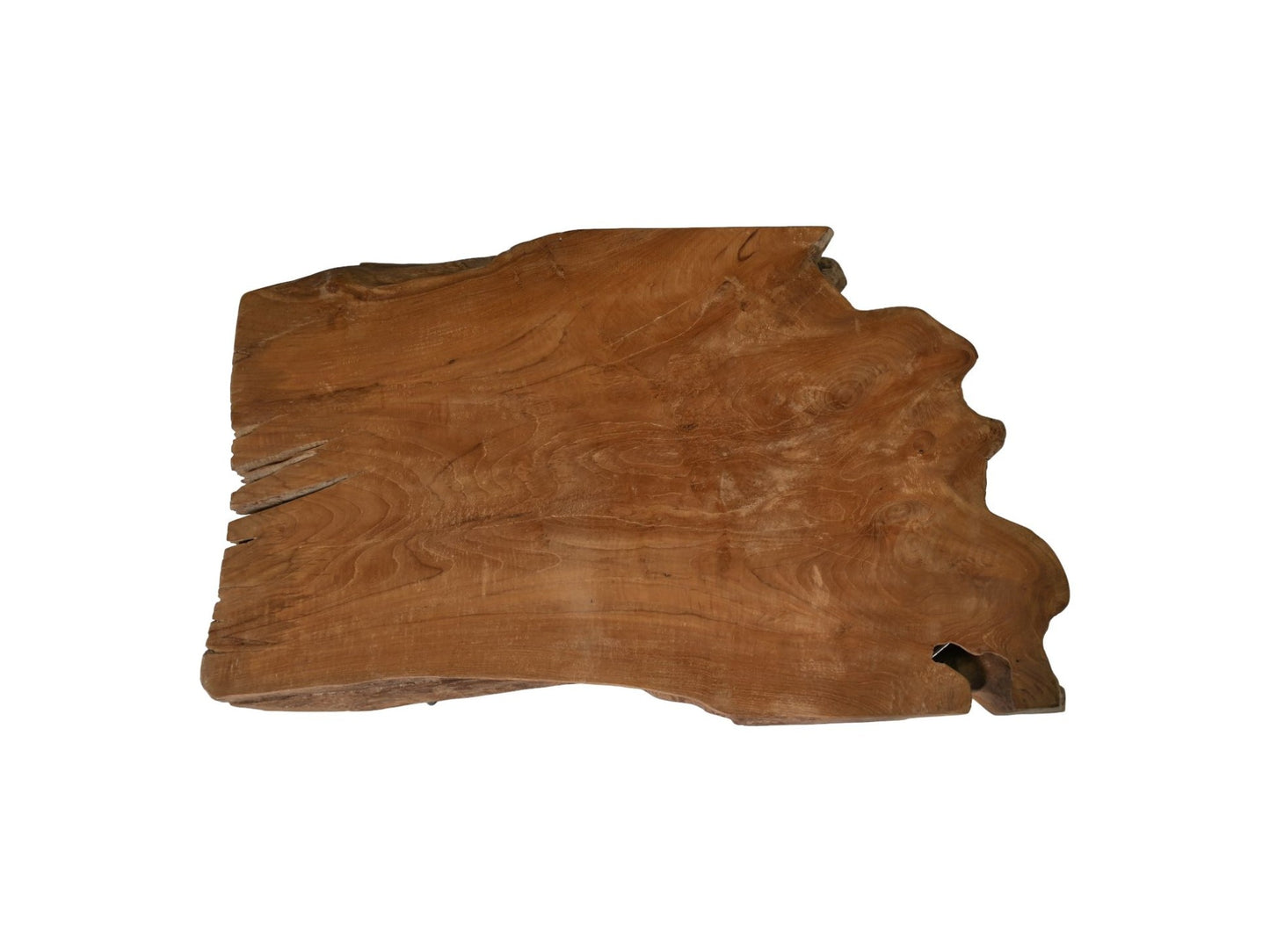 HSM Kollektion-Rechteckiger Couchtisch Root-80x50x53-Natur/Schwarz-Teak/Metall