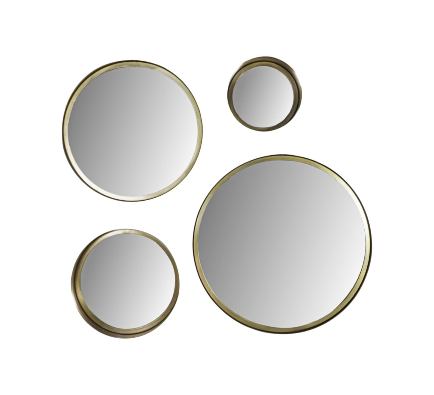 HSM Kollektion - Runder Spiegel - 30x3x30 - Gold - Metall