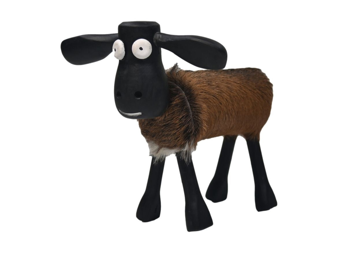 HSM Collection-Schaap Shawn Klein-32x14x32-Sortiert/Schwarz-Ziegenleder/Teak