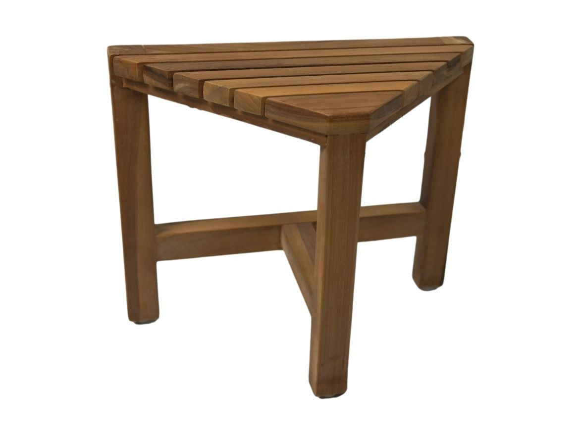 HSM Collection-Driehoekige Gartenbeistelltisch S/2-38x20x32-Natur-Teak