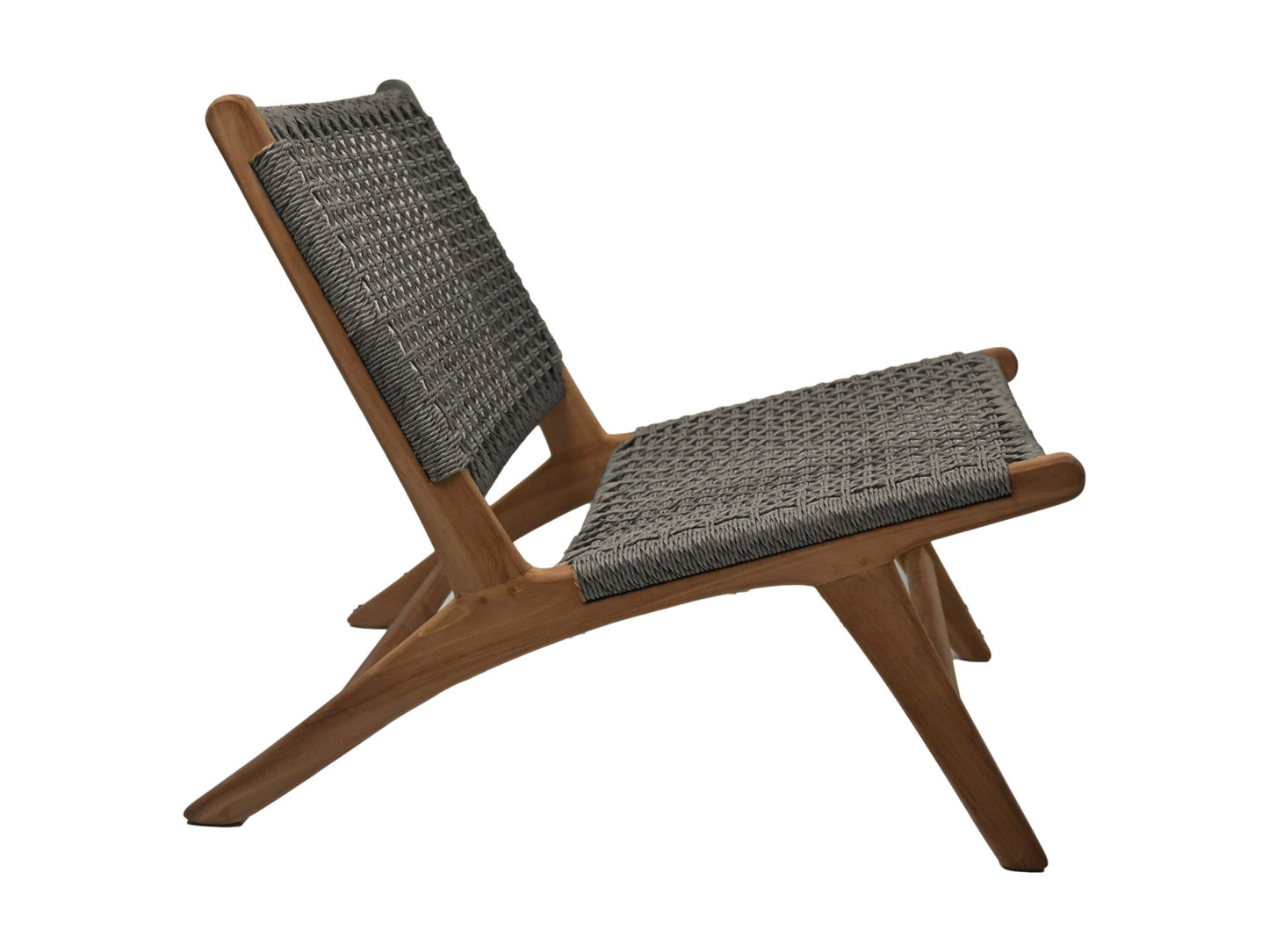 HSM Collection-Garten-Loungesessel Rio-66x80x65-Natur/Grau-Teak/Bananenblatt