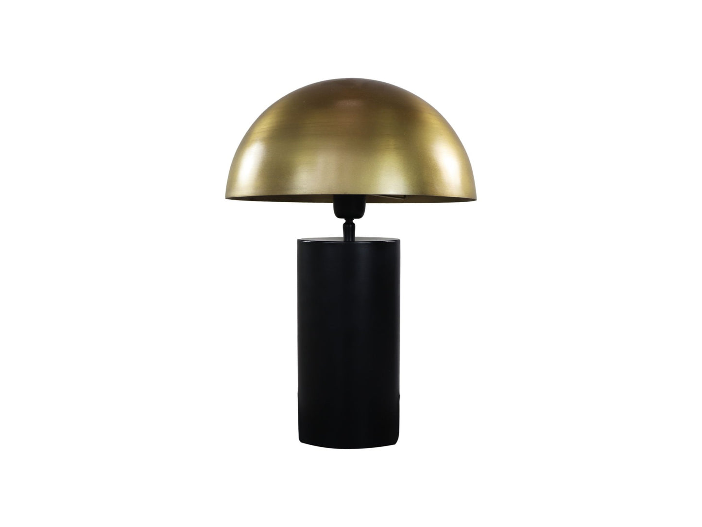 HSM Collection-Tischlampe mit Schirm-30x30x45-Schwarz/Gold-Metall