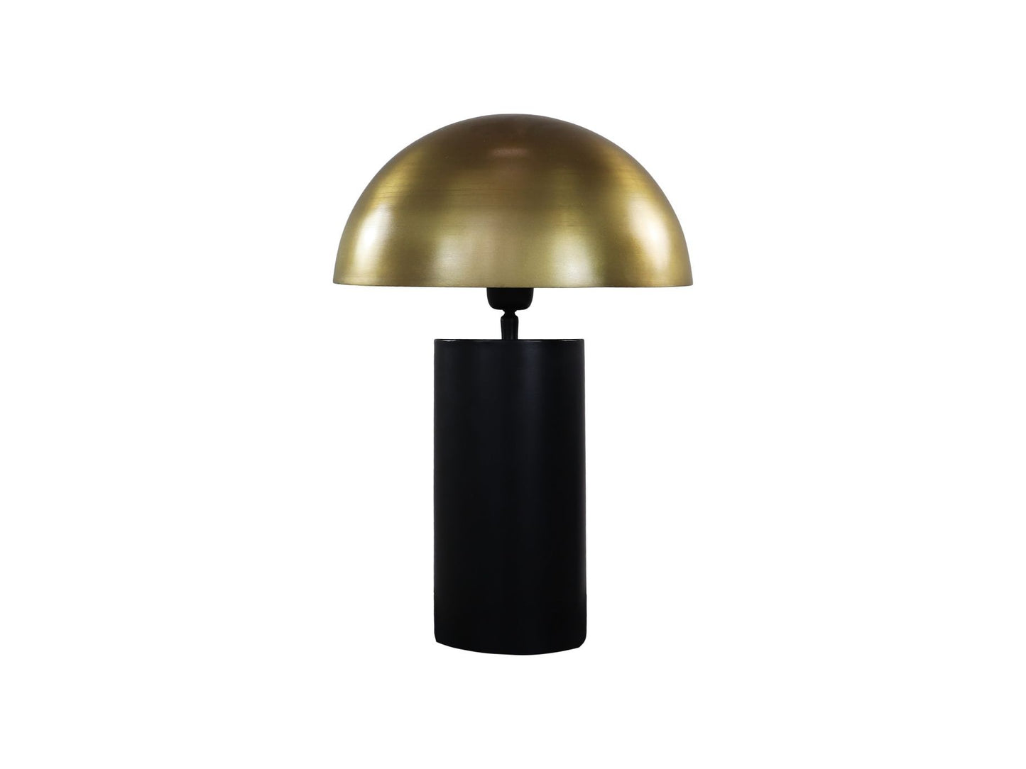 HSM Collection-Tischlampe mit Schirm-30x30x45-Schwarz/Gold-Metall