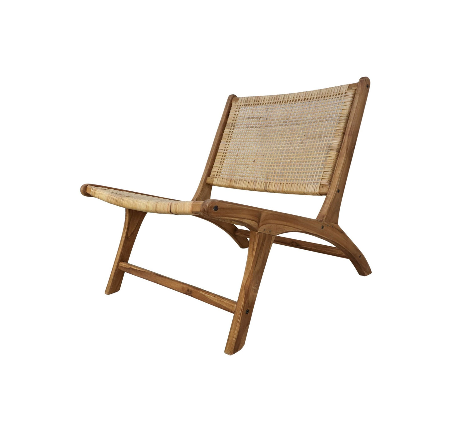 HSM Collection-Loungestoel Rotan-67x81x71-Natur-Rotan/Teak