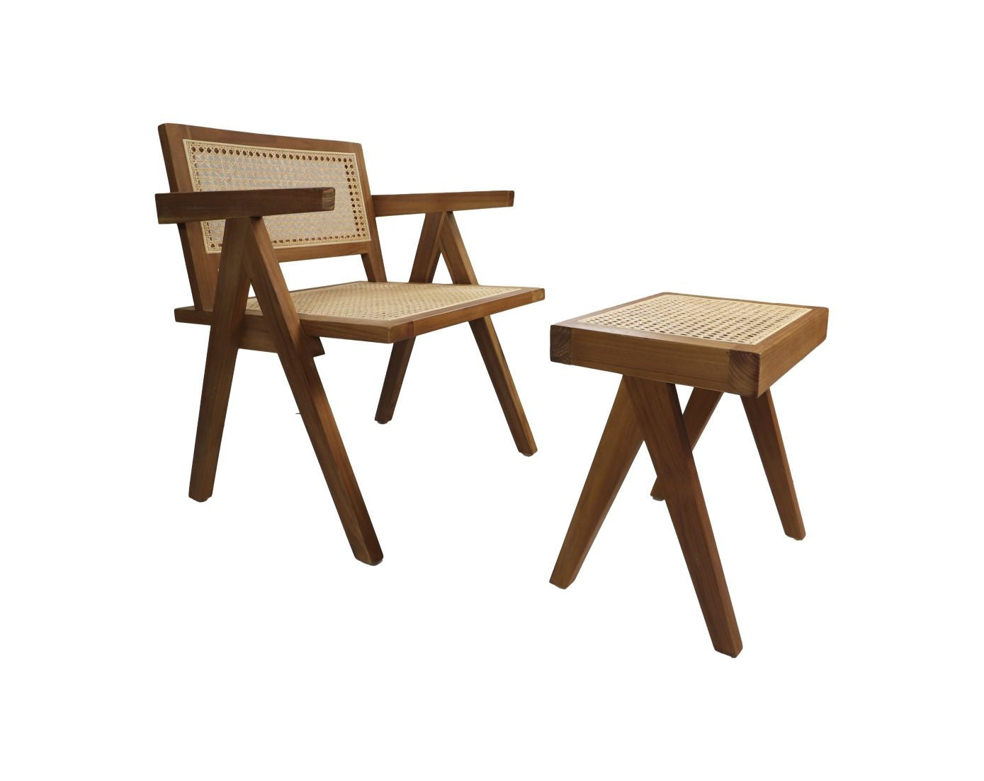 HSM Collection-Krukje Accent-42x32x45-Natur-Rotan/Teak
