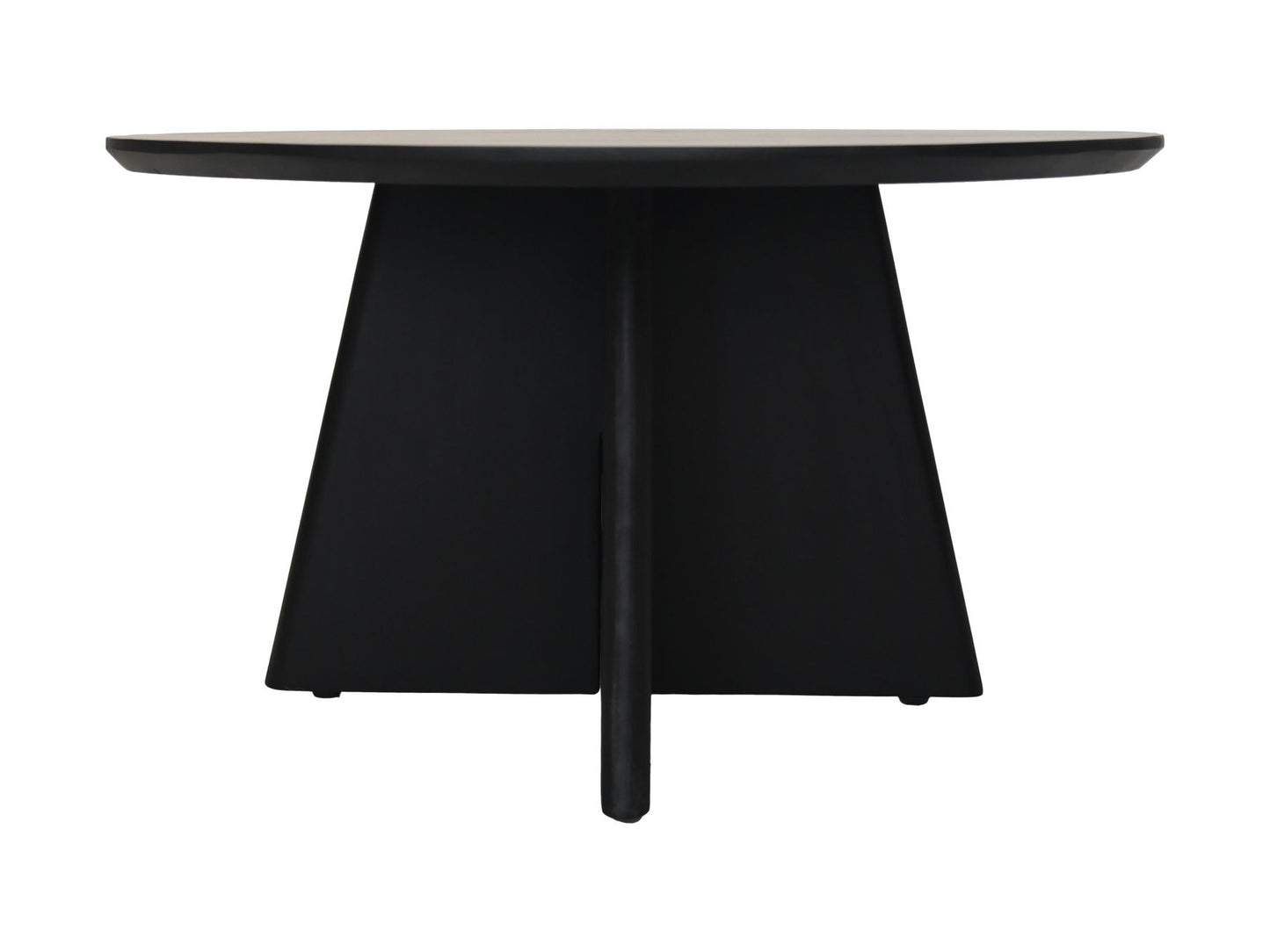 HSM Kollektion - Runder Couchtisch mit Kreuzbein - 80x80x45 - Schwarz - Mango