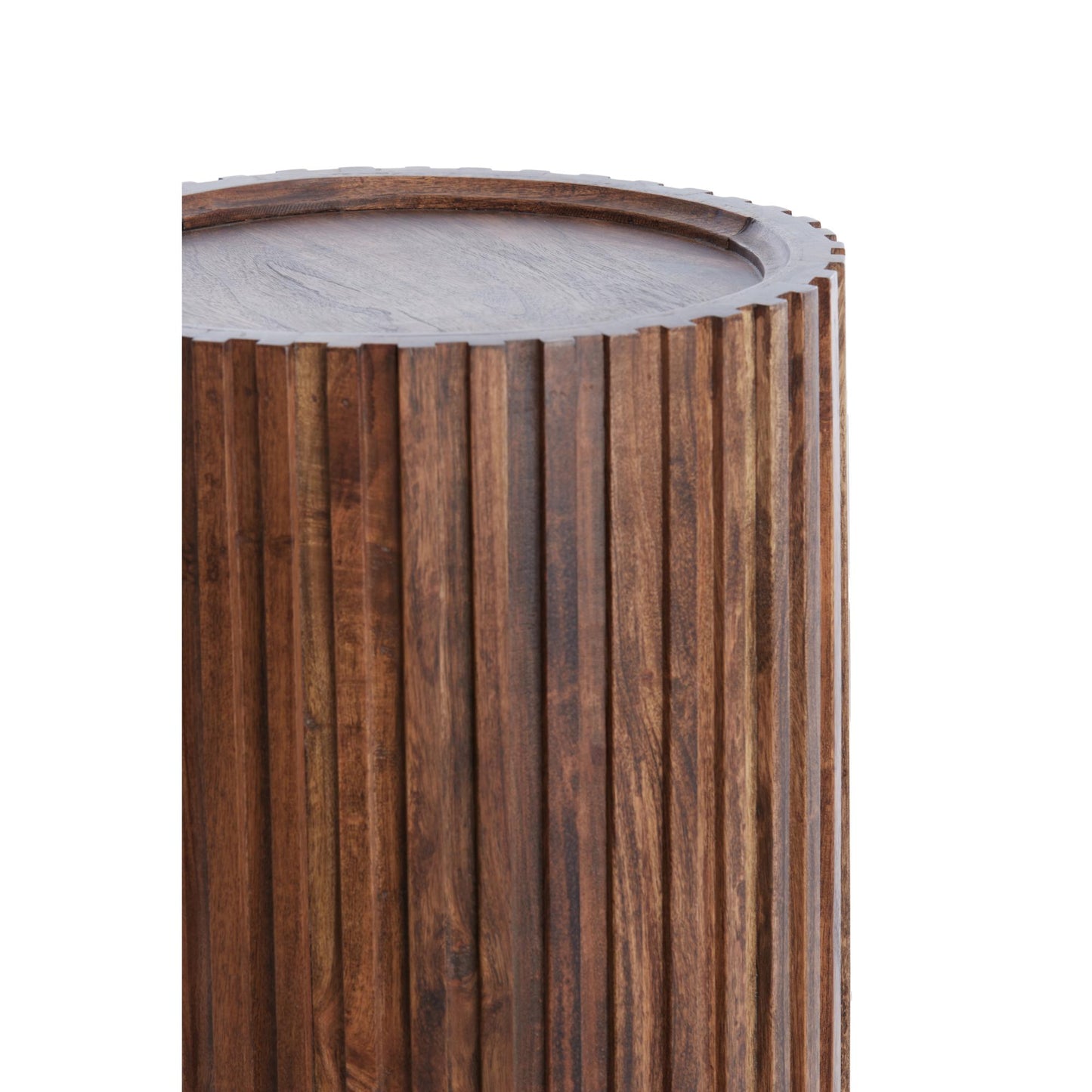 Beistelltisch Kiyose - Dunkelbraun - Ø33cm