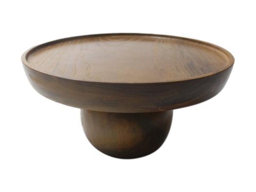 HSM Collection-Tapas-Schale auf Fuß Sand-Ø25x12-Braun-Teak