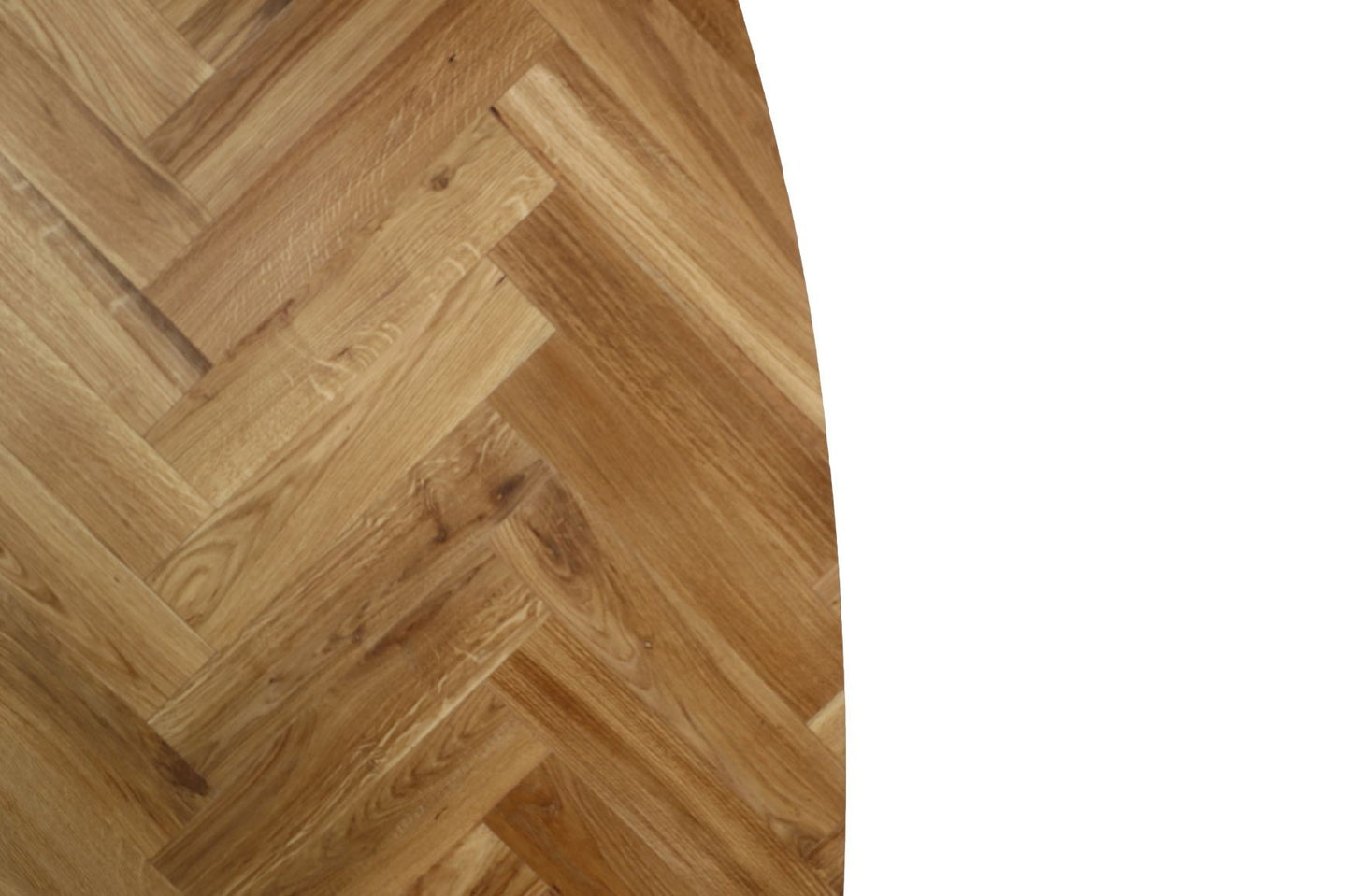 HSM Collection - Ovaler Tischplatte Fishbone - 220x110x4 - Natur - Eiche