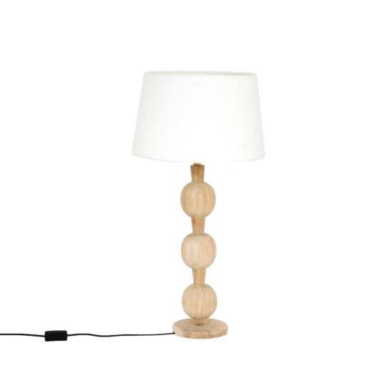 HSM Collection-Tischlampe Breeze-Ø15x70-Natur-Teak