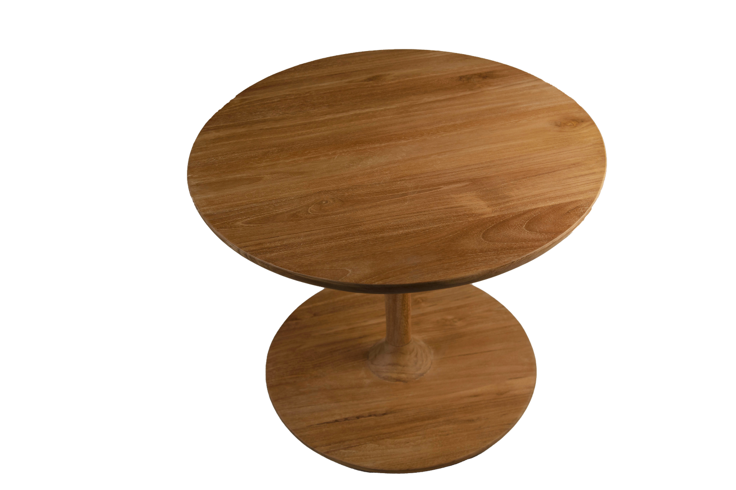 HSM Collection-Runde Couchtisch Coffees-50x50x40-Natur-Teak