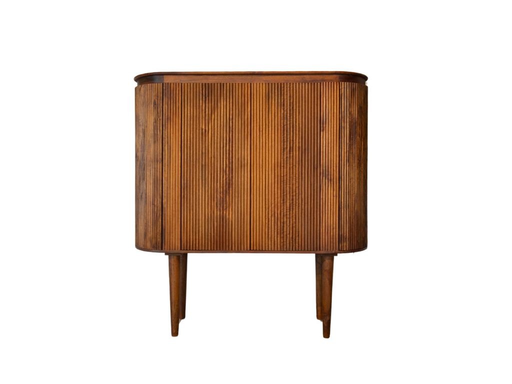 HSM Collection-Bar-Schrank Tide 4 Tür-140x45x150-Braun-Mango