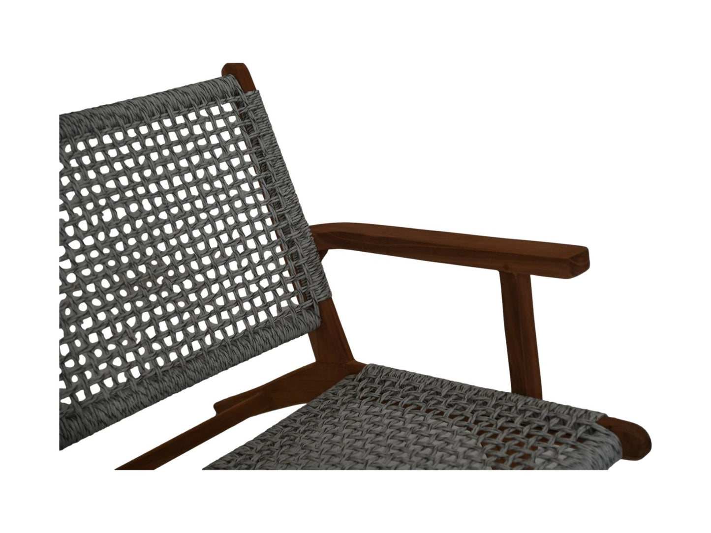 HSM Collection-Gartensessel Rio Mit Armlehne-80x80x67-Natur/Grau-Teak/Bananenblatt