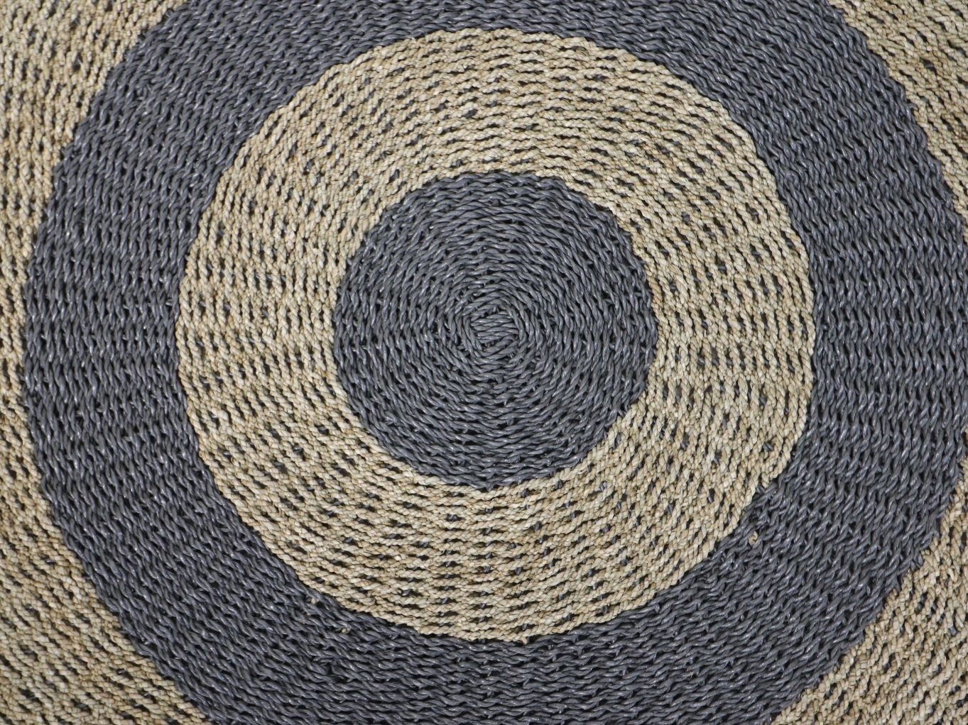 HSM Collection-Teppich -ø100-Natur/Grau-Raffia/Seegras