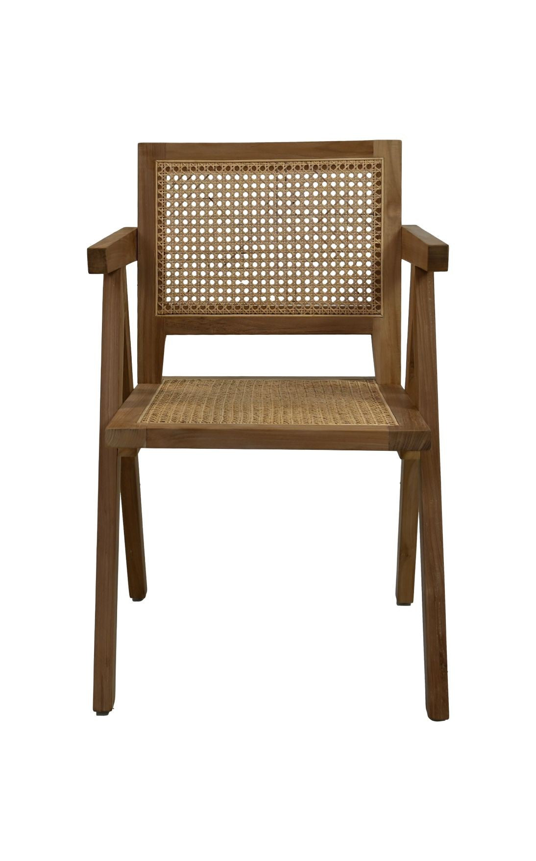 HSM Kollektion-Esszimmerstuhl-56x52x83-Natur-Rattan/Teak