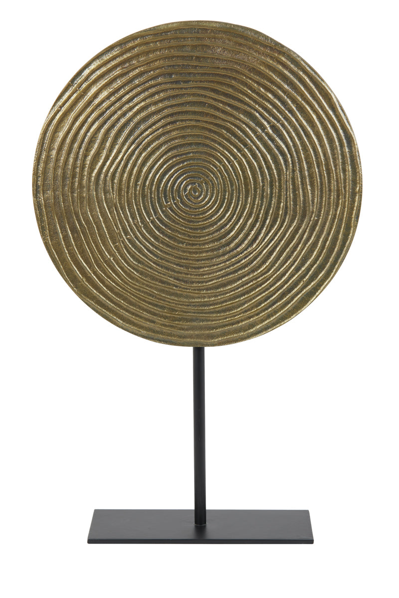 Ornament auf Fuß Rawas - Antik Bronze - 25x10x39 cm
