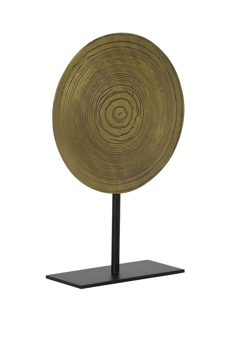 Ornament auf Fuß Sasim - Antik Bronze/Schwarz - 25x10x39cm