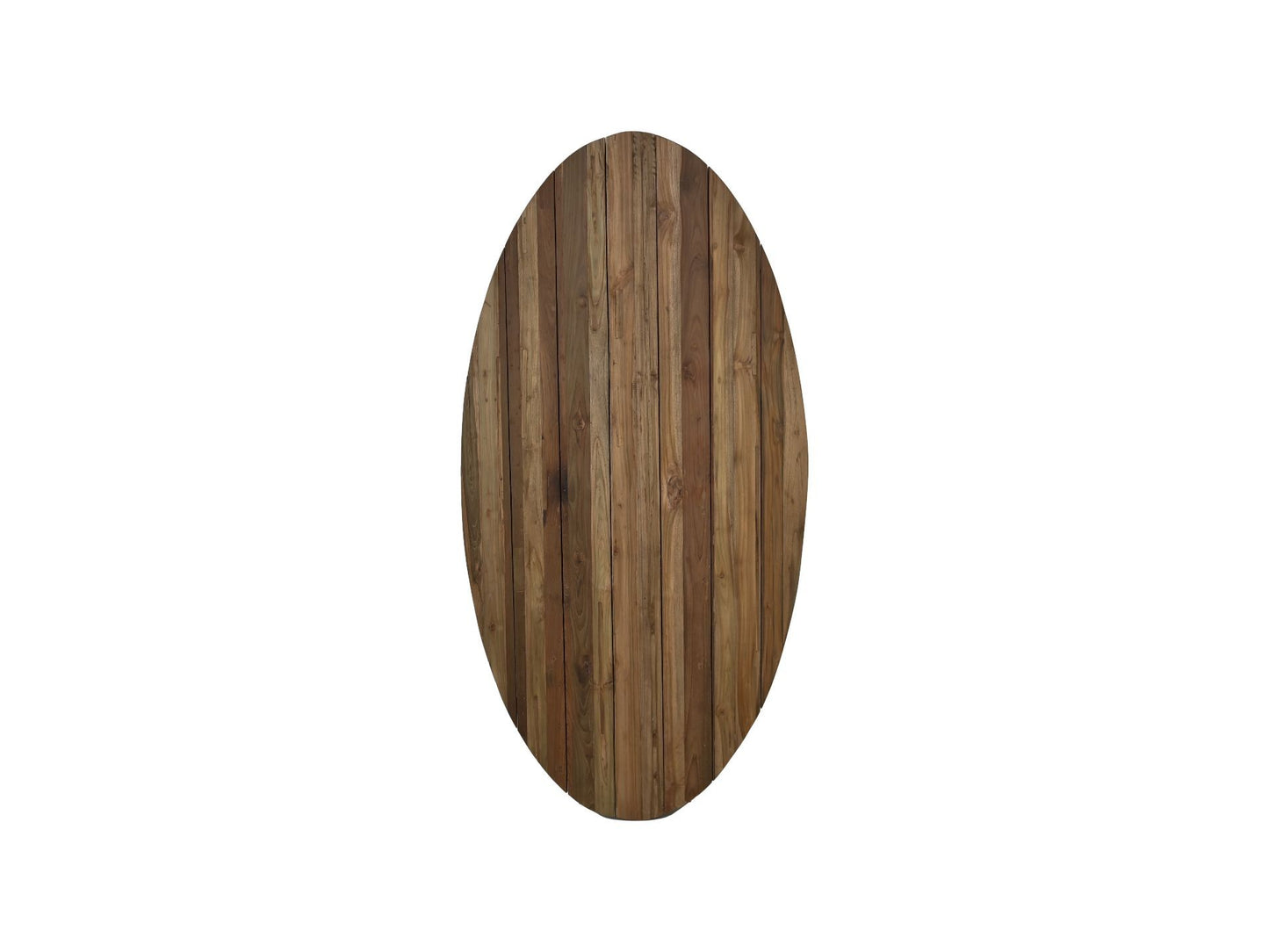 HSM Collection - Ovaler Gartentischplatte - 180x100x3,5 - Natur - Teak