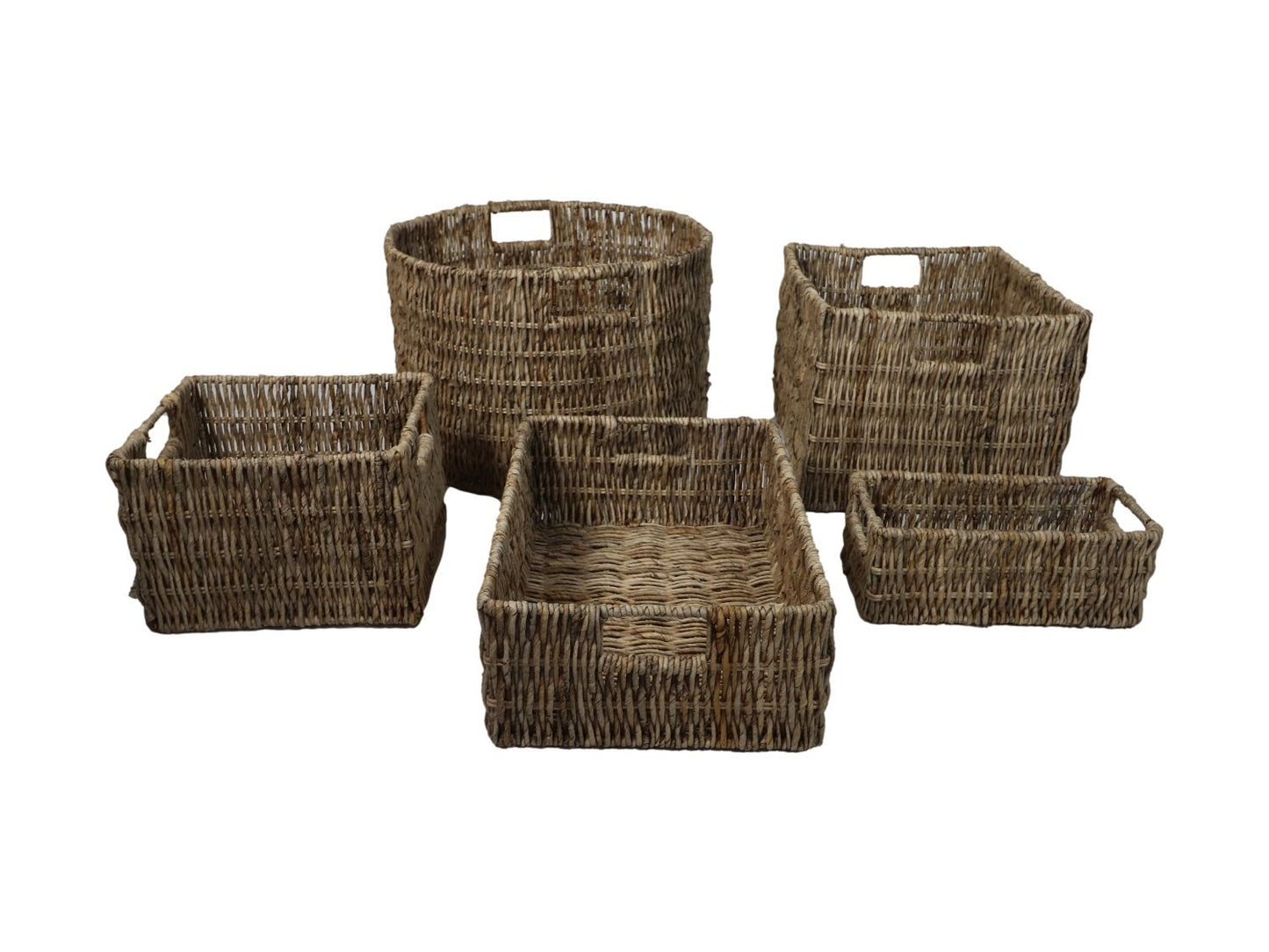 HSM Collection-Mandenset S/5-ø47x30-Natur-Bananenblatt