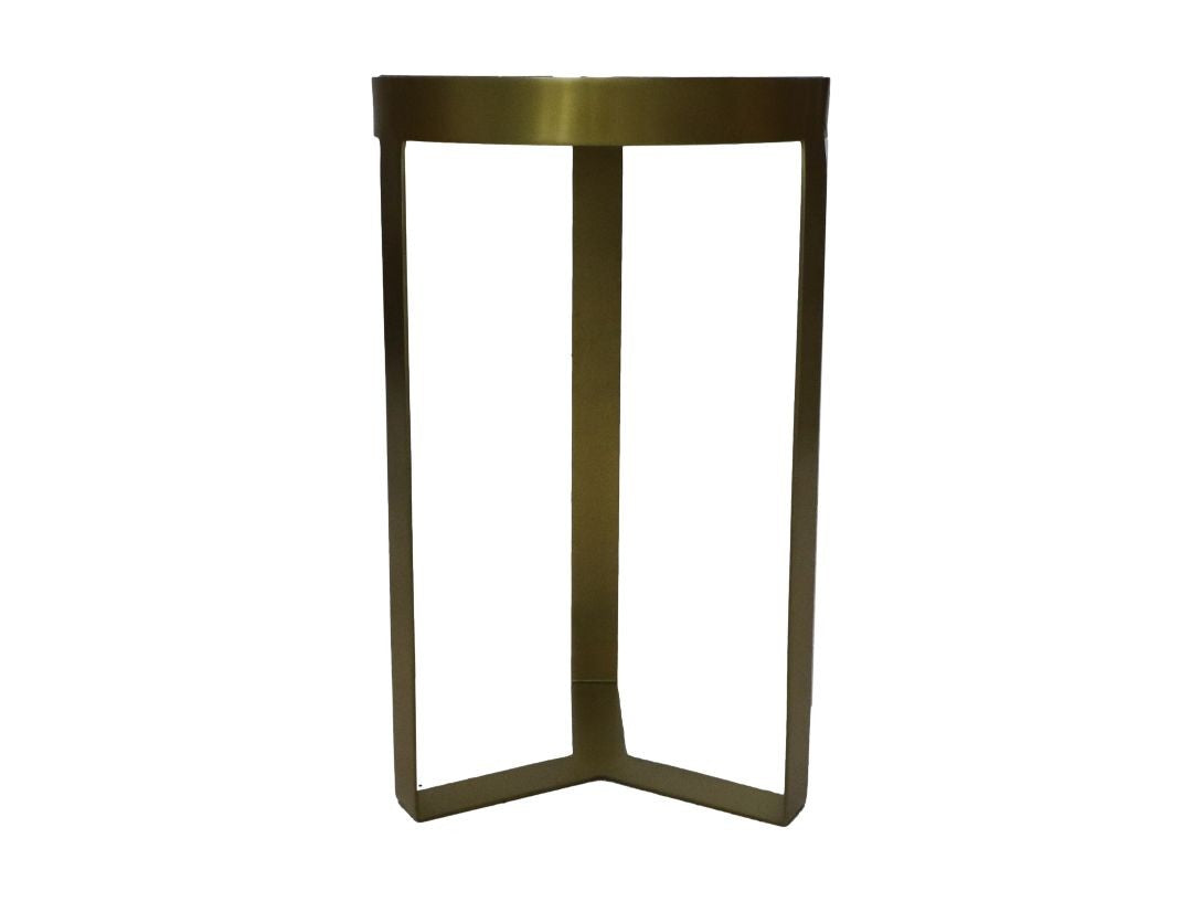 HSM Kollektion-Runder Beistelltisch-ø30x50-Schwarz/Gold-Marmor/Metall