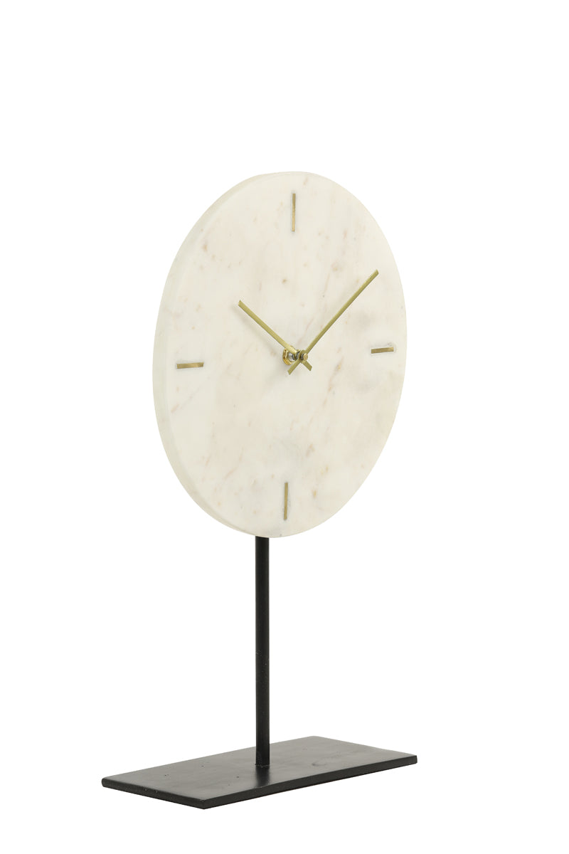 Standuhr 25,5x10x42,5 cm MORENO Marmor weiß