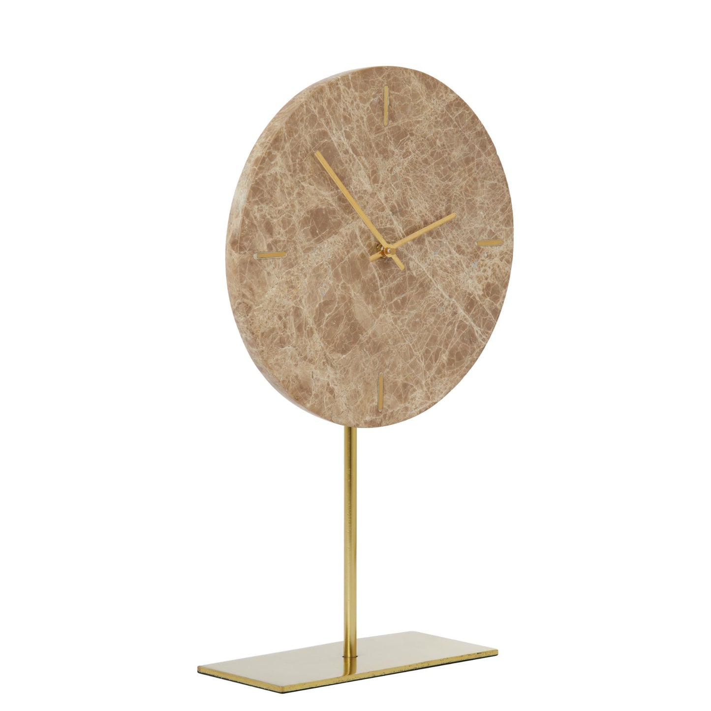 Tischuhr Moreno - Braun - Ø26cm