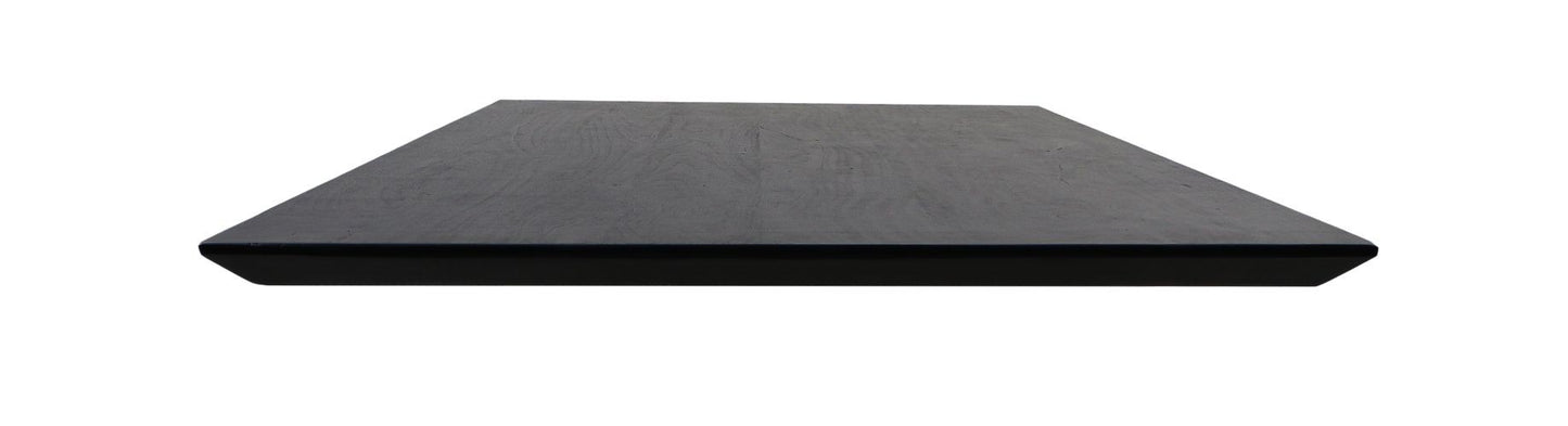 HSM Kollektion-Rechteckige Tischplatte Zürich-200x100x3,8-Schwarz-Mango