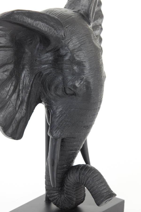 Ornament Elefant - Schwarz - 38,5x19,5x49cm