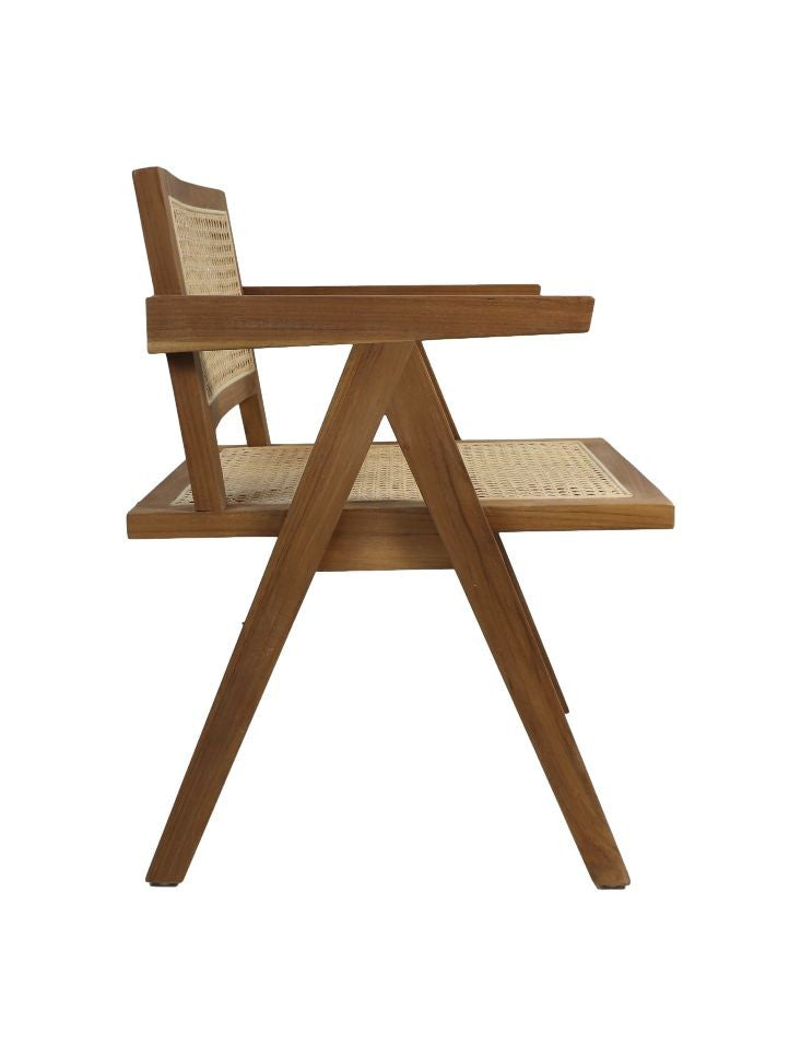 HSM Kollektion-Sessel Akzent-58x60x79-Natur-Teak/Rattan