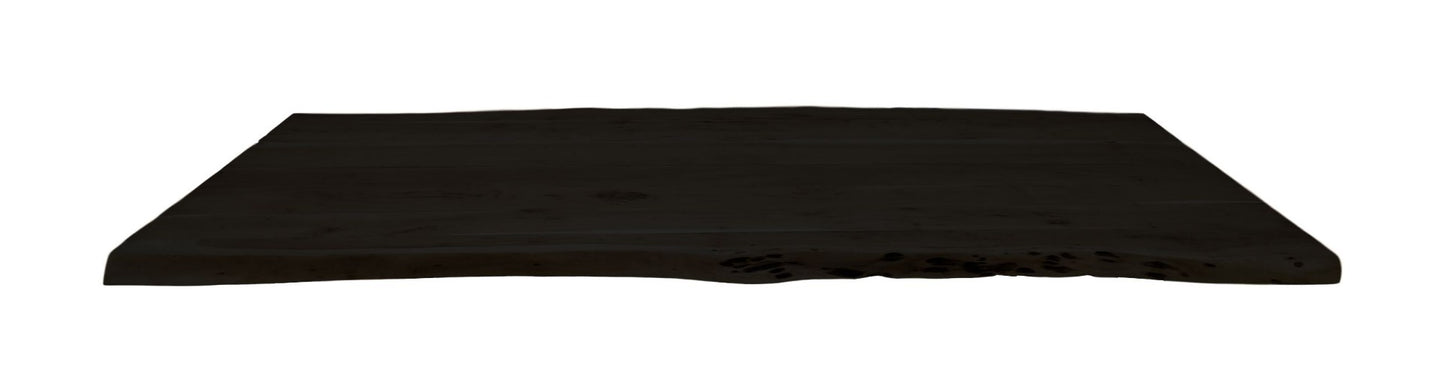 HSM Collection-Rechteckige Tischplatte Soho- 200x100x4-Schwarz-Akazie