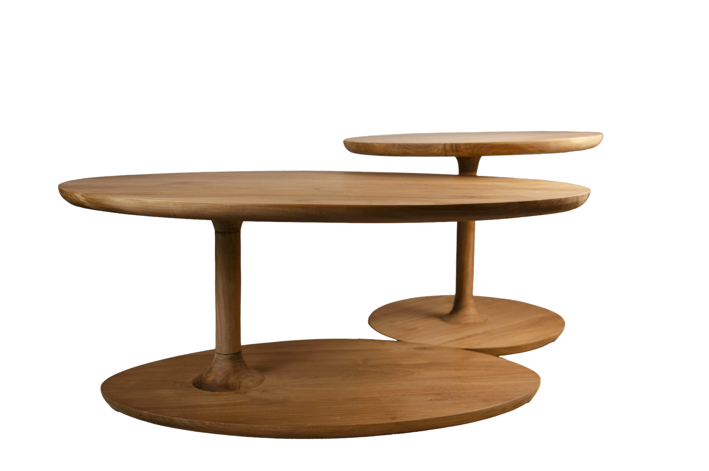 HSM Collection-Runde Couchtisch Coffees-50x50x40-Natur-Teak